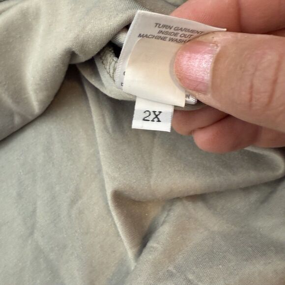 One World Brown Aztec Velour Sequin Kimono Sleeve Top Womens 2X EUC Boho - Picture 10 of 11